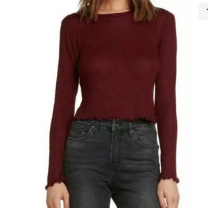 NWT Long Sleeve Willow and Clay Top in Burgundy